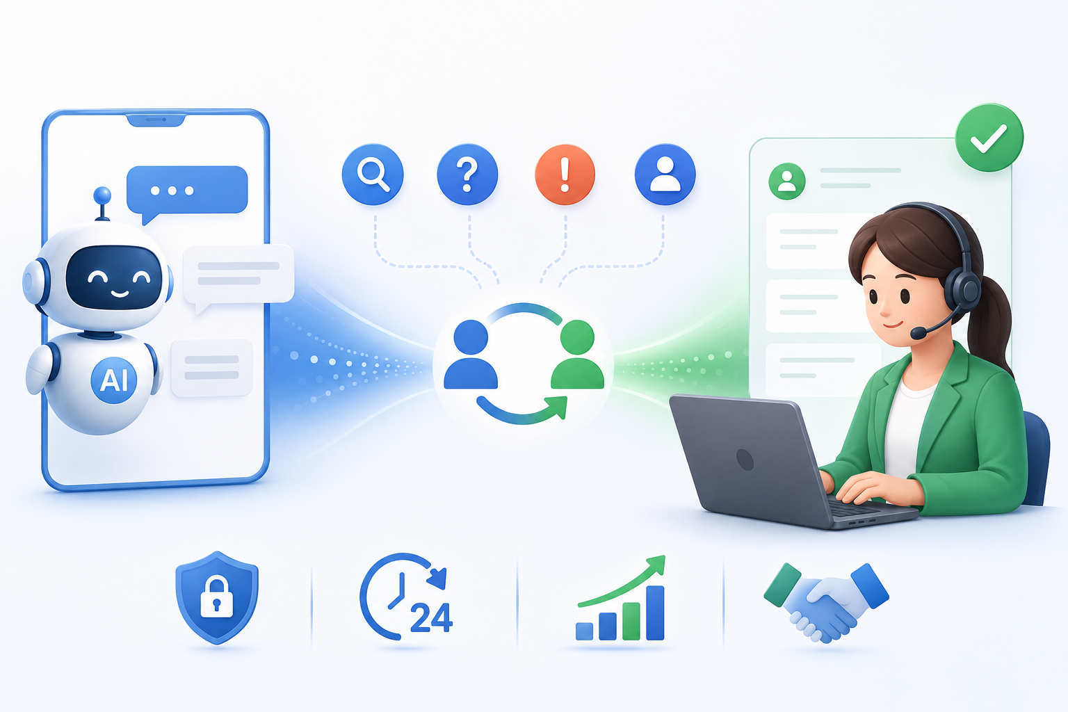 The Power of Hybrid AI Operations: Resolving Inbound Leaks via Intelligent Human Handoff Architecture