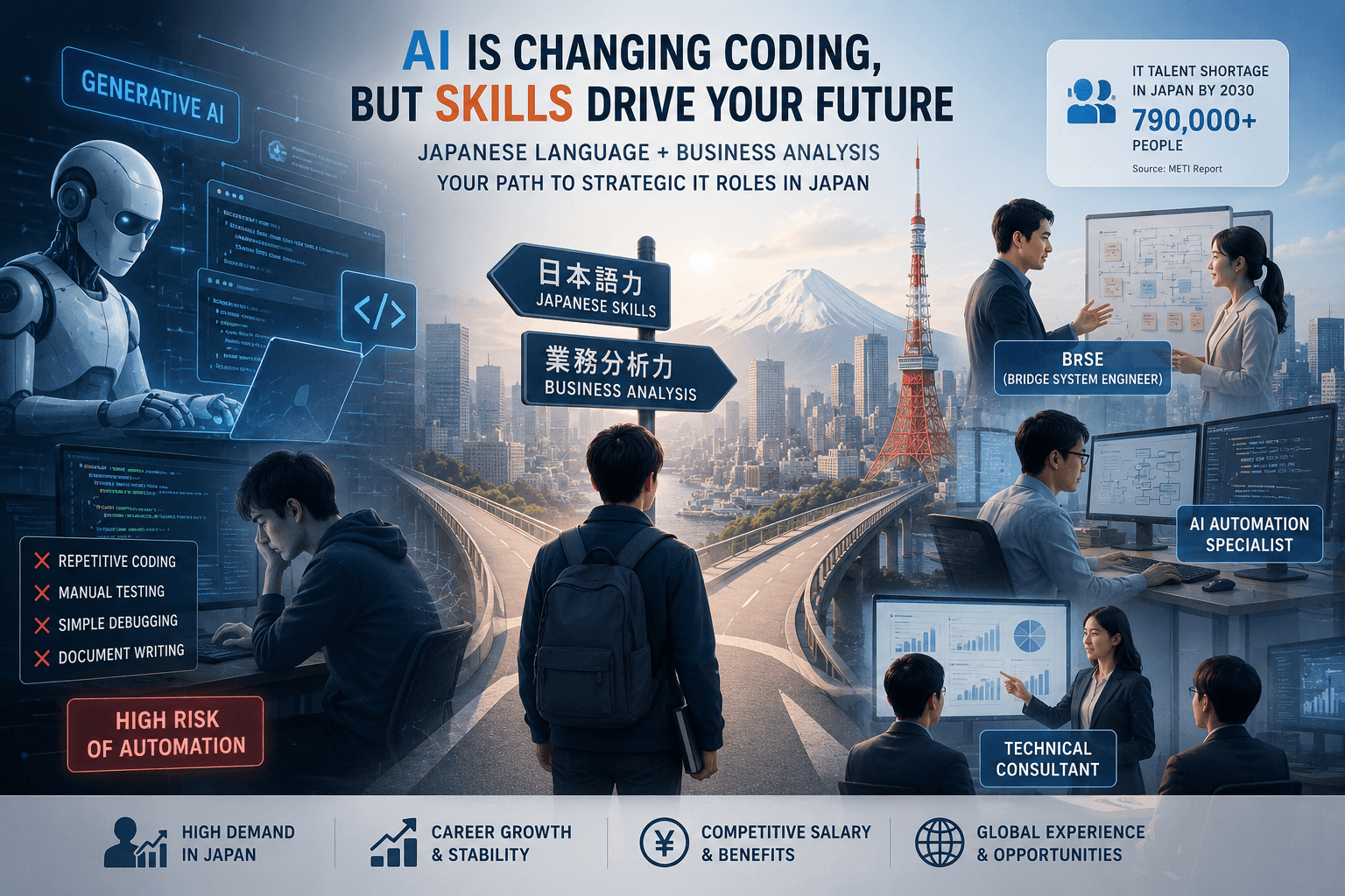 When AI Codes for Engineers: IT Japanese & Business Mindset — The Lifeline for Software Developers